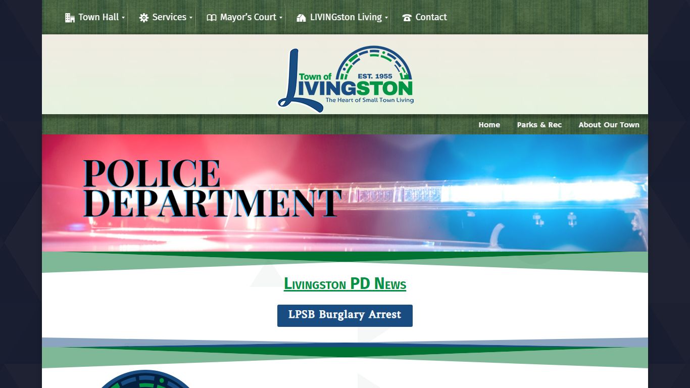 Police Department | Town of Livingston