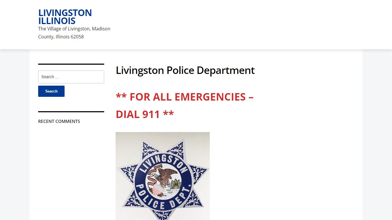 Livingston Police Department – LIVINGSTON ILLINOIS